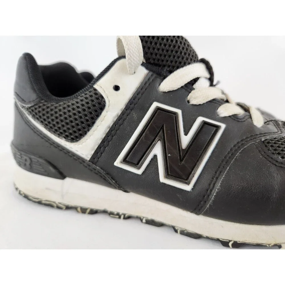 Kids New Balance Shoes 574 Black‎ White Sneakers Running Shoes Size Youth 3